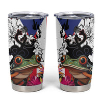 Boricua Taino Coqui Tropical Tumbler Cup Puerto Rico Grunge Flag - Wonder Print Shop