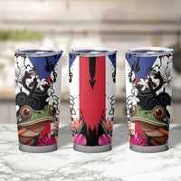 Boricua Taino Coqui Tropical Tumbler Cup Puerto Rico Grunge Flag - Wonder Print Shop