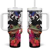 Boricua Taino Coqui Tropical Tumbler With Handle Puerto Rico Grunge Flag - Wonder Print Shop
