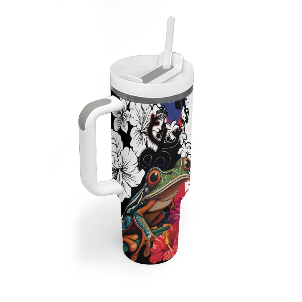 Boricua Taino Coqui Tropical Tumbler With Handle Puerto Rico Grunge Flag - Wonder Print Shop