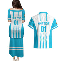 Custom Honduras Football Couples Matching Puletasi and Hawaiian Shirt Vamos Los Catrachos