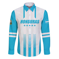 Custom Honduras Football Family Matching Off The Shoulder Long Sleeve Dress and Hawaiian Shirt Vamos Los Catrachos