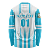 Custom Honduras Football Long Sleeve Shirt Vamos Los Catrachos