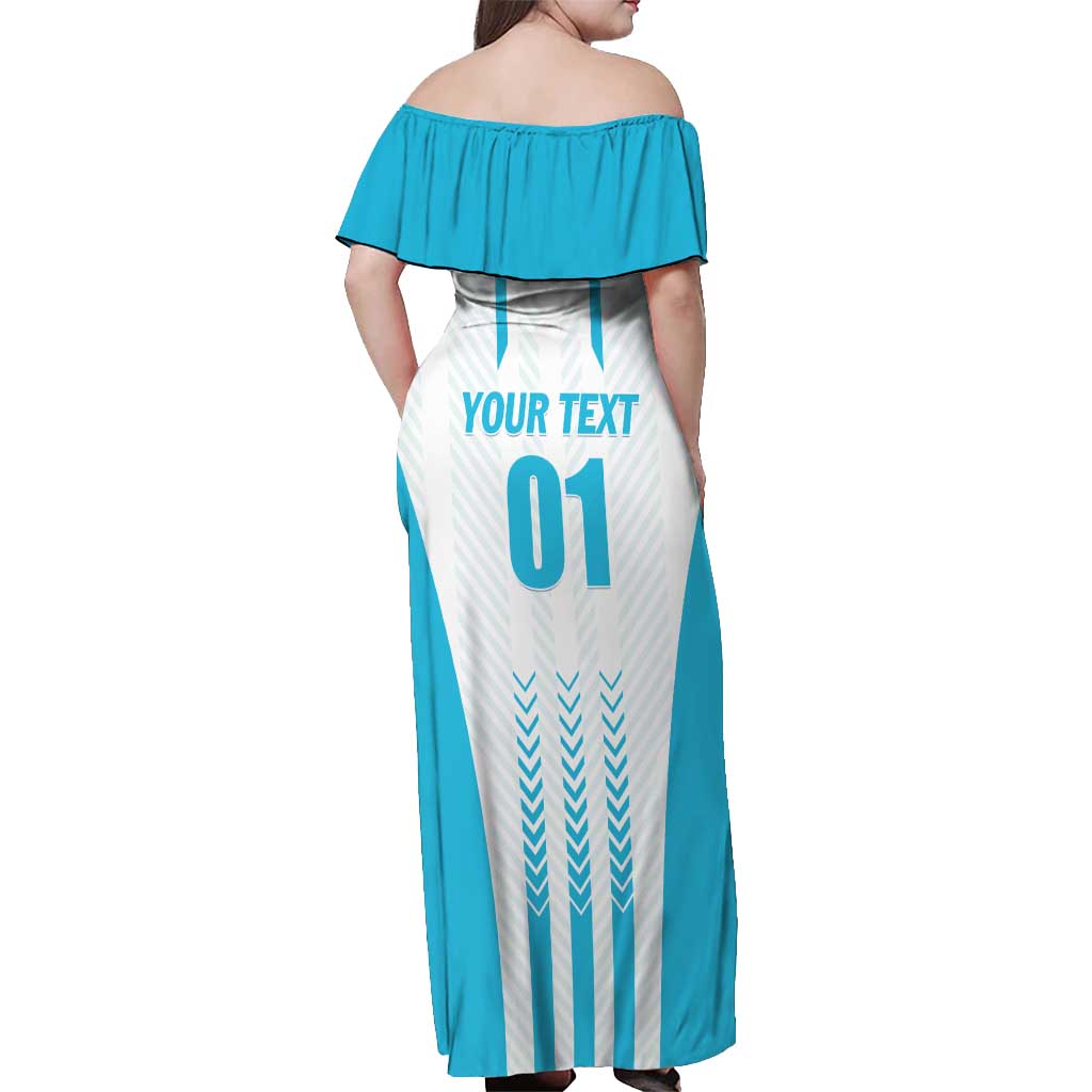 Custom Honduras Football Off Shoulder Maxi Dress Vamos Los Catrachos