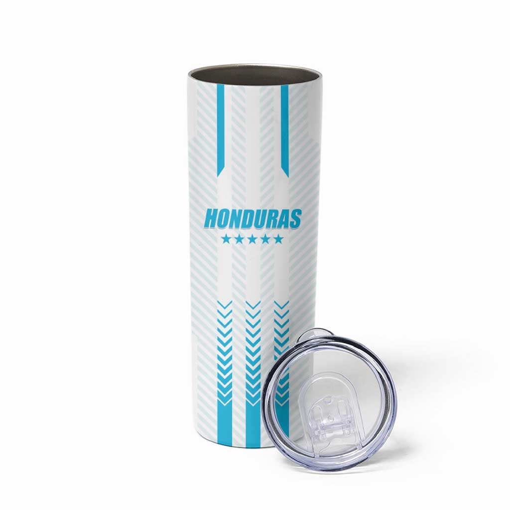Custom Honduras Football Skinny Tumbler Vamos Los Catrachos