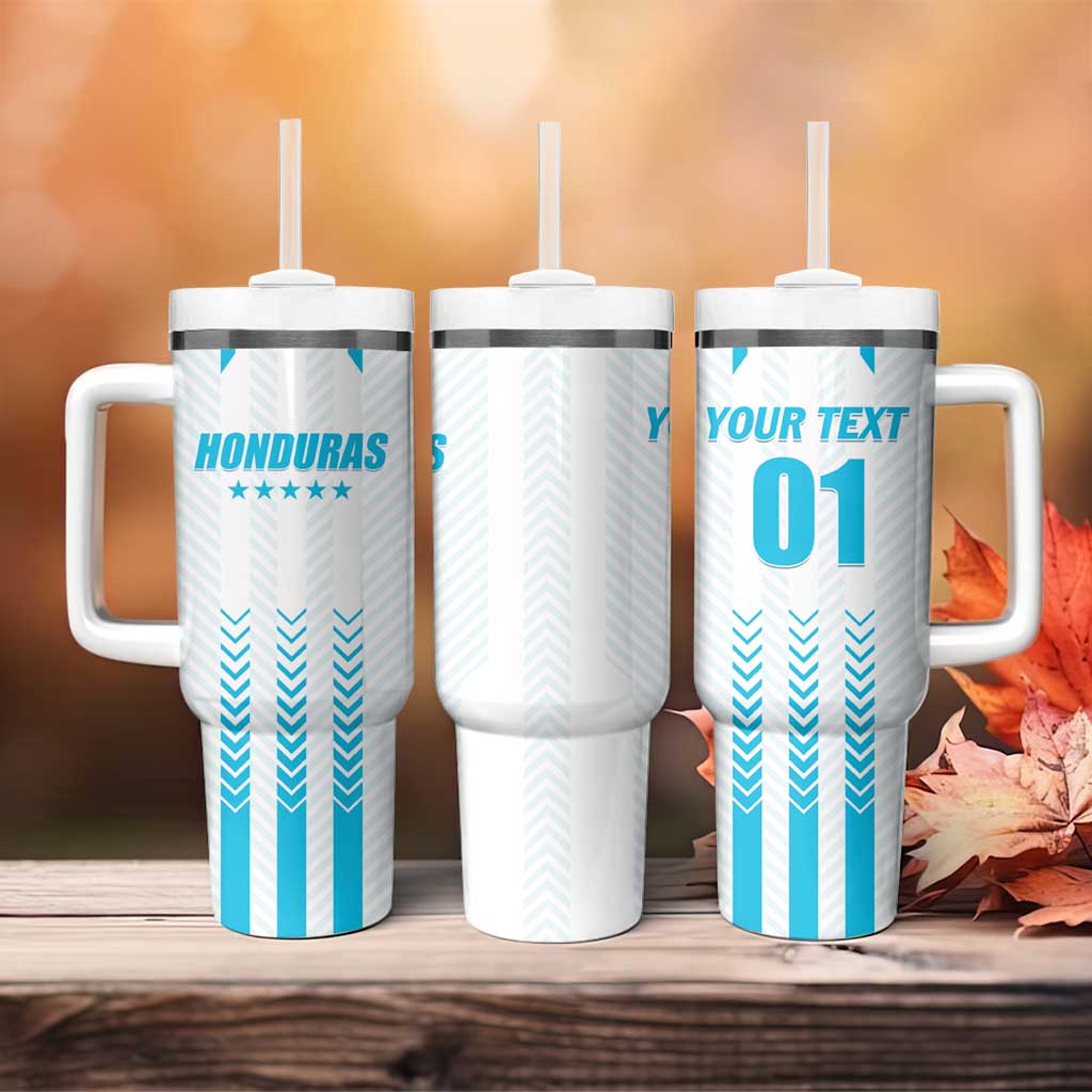 Custom Honduras Football Tumbler With Handle Vamos Los Catrachos
