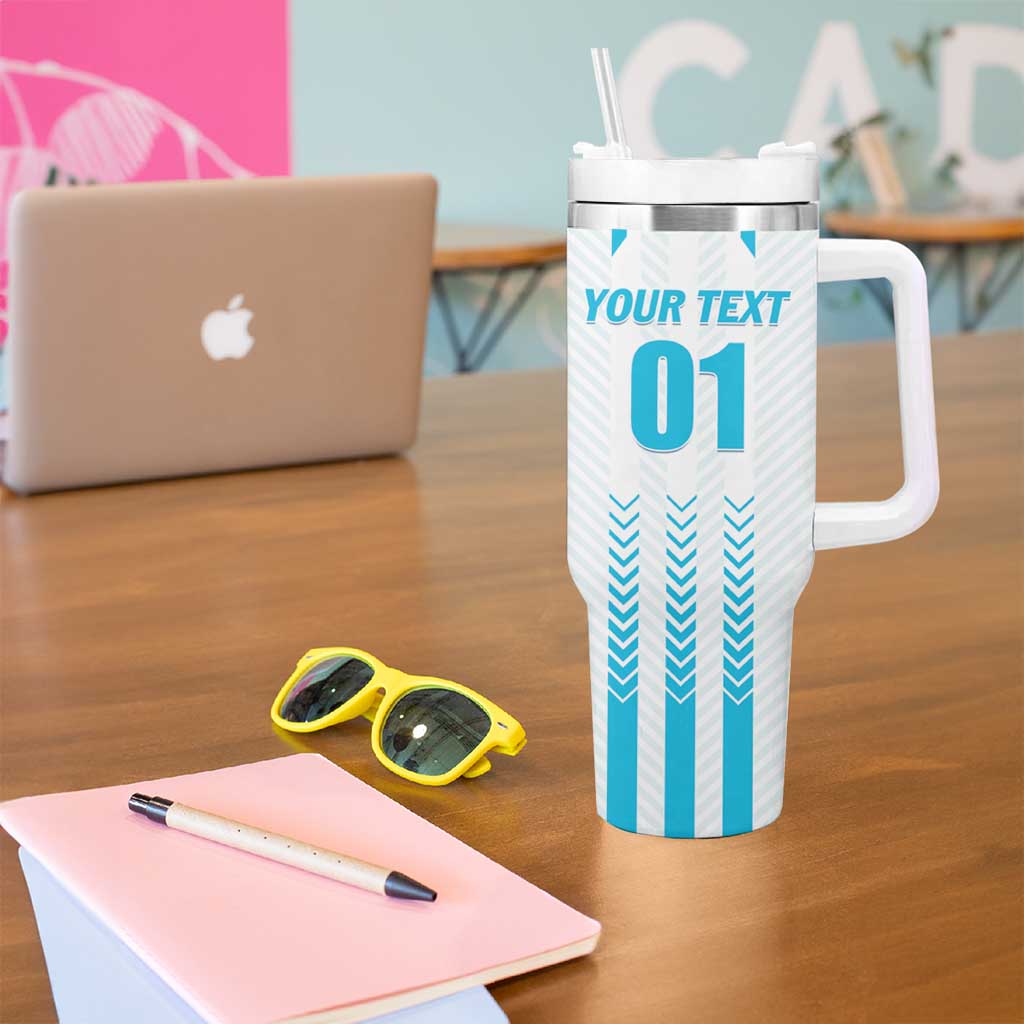 Custom Honduras Football Tumbler With Handle Vamos Los Catrachos