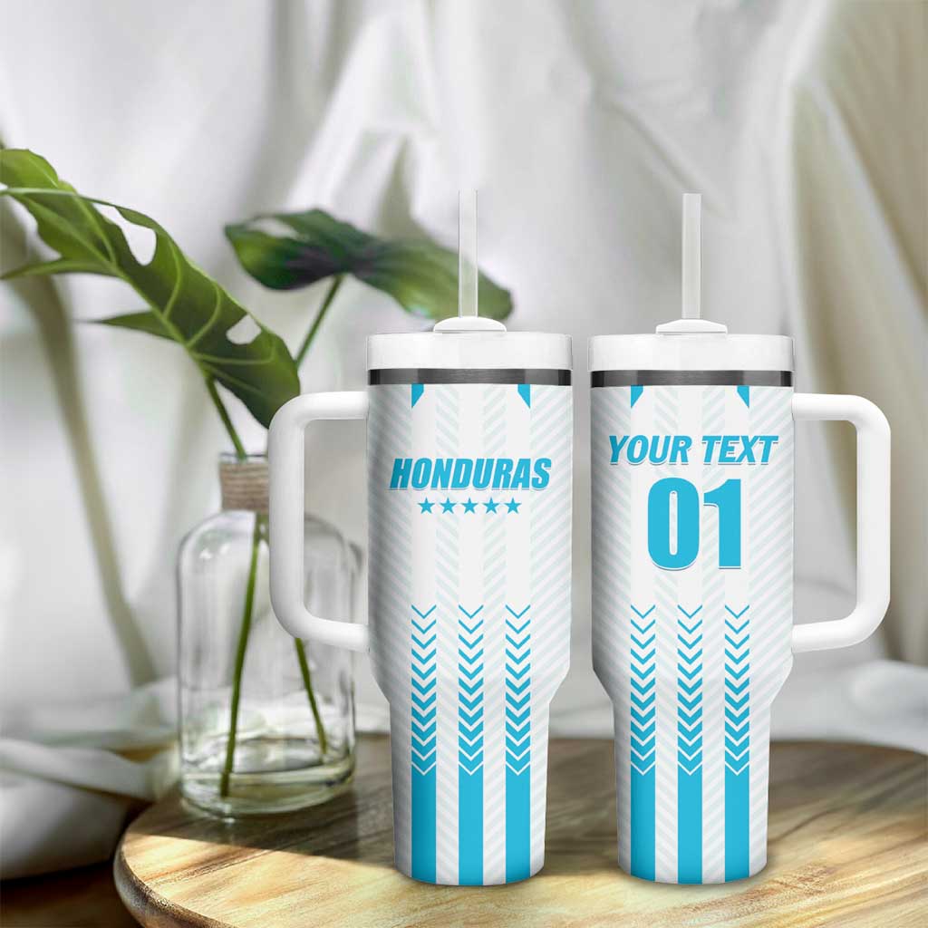 Custom Honduras Football Tumbler With Handle Vamos Los Catrachos