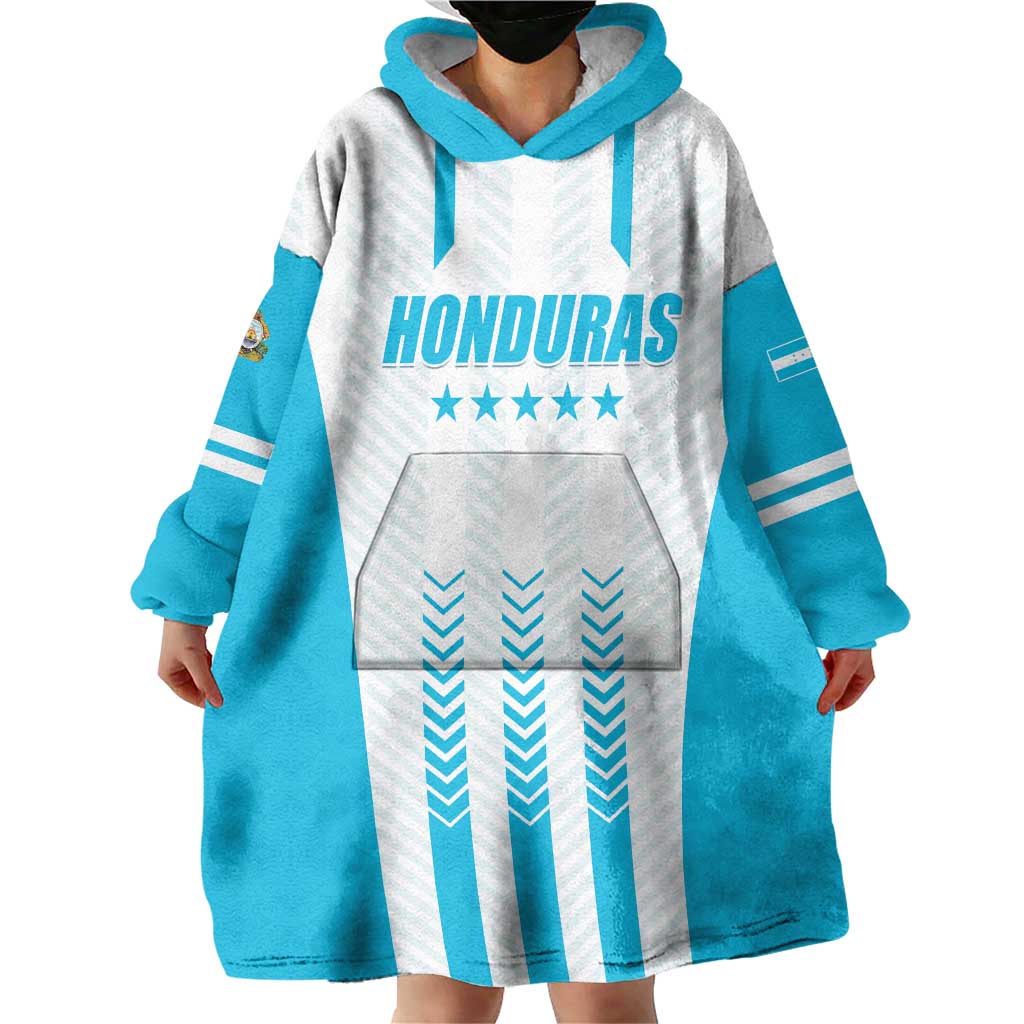 Custom Honduras Football Wearable Blanket Hoodie Vamos Los Catrachos