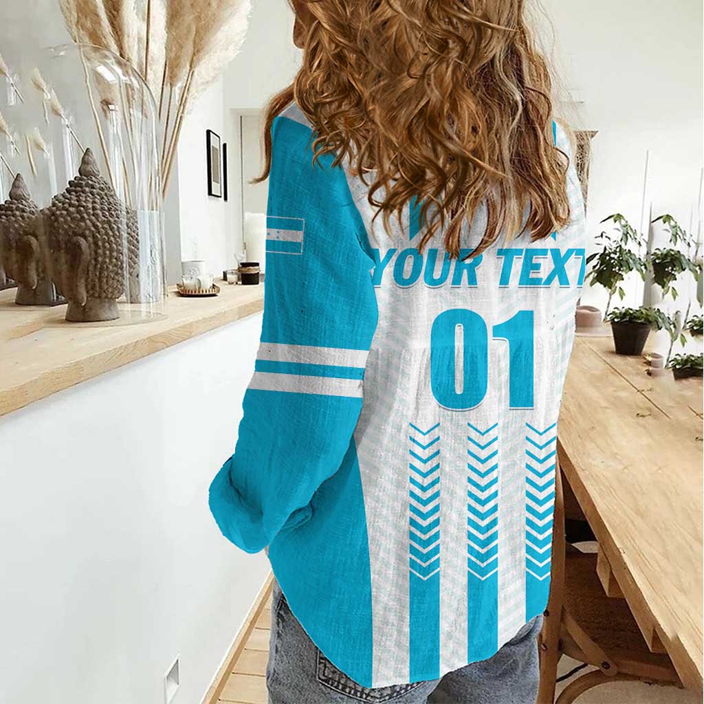 Custom Honduras Football Women Casual Shirt Vamos Los Catrachos