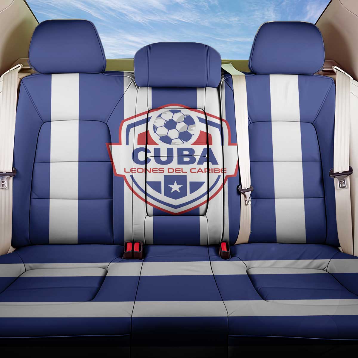 Cuba Football Back Car Seat Cover Los Leones del Caribe