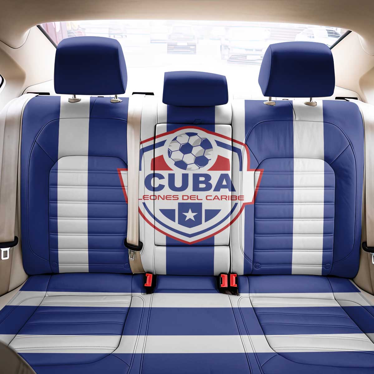 Cuba Football Back Car Seat Cover Los Leones del Caribe