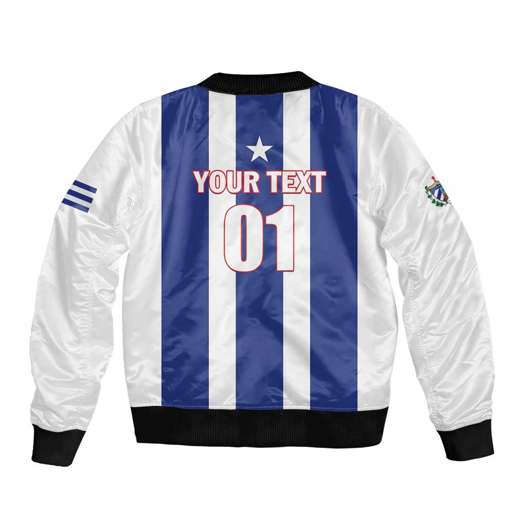 Custom Cuba Football Bomber Jacket Los Leones del Caribe
