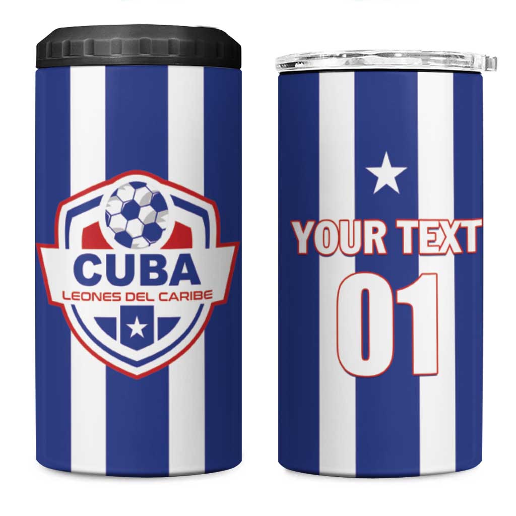 Custom Cuba Football 4 in 1 Can Cooler Tumbler Los Leones del Caribe