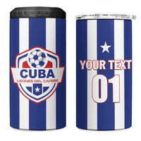 Custom Cuba Football 4 in 1 Can Cooler Tumbler Los Leones del Caribe