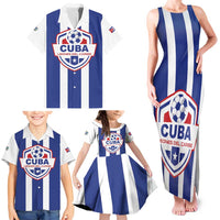 Custom Cuba Football Family Matching Tank Maxi Dress and Hawaiian Shirt Los Leones del Caribe