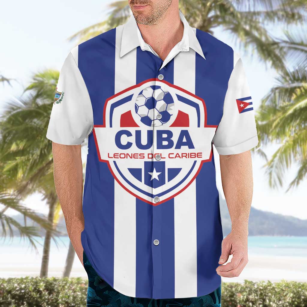Custom Cuba Football Hawaiian Shirt Los Leones del Caribe