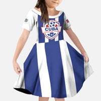 Custom Cuba Football Kid Short Sleeve Dress Los Leones del Caribe