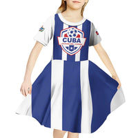 Custom Cuba Football Kid Short Sleeve Dress Los Leones del Caribe
