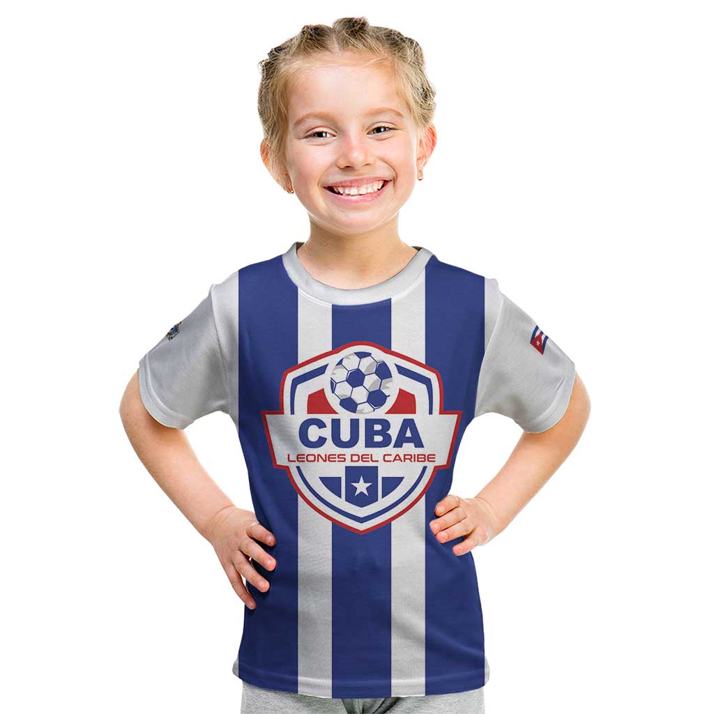 Custom Cuba Football Kid T Shirt Los Leones del Caribe