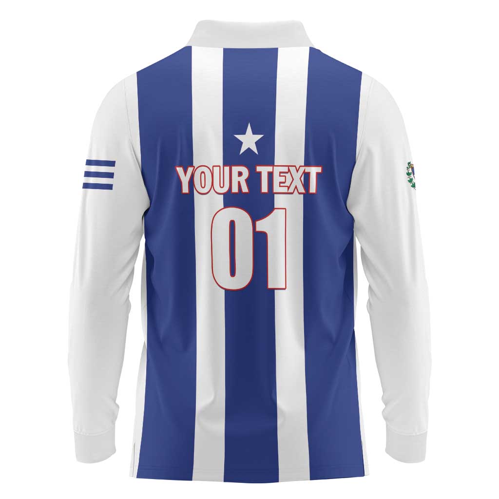 Custom Cuba Football Long Sleeve Polo Shirt Los Leones del Caribe