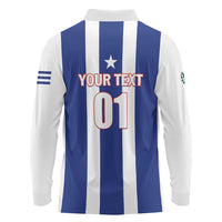 Custom Cuba Football Long Sleeve Polo Shirt Los Leones del Caribe