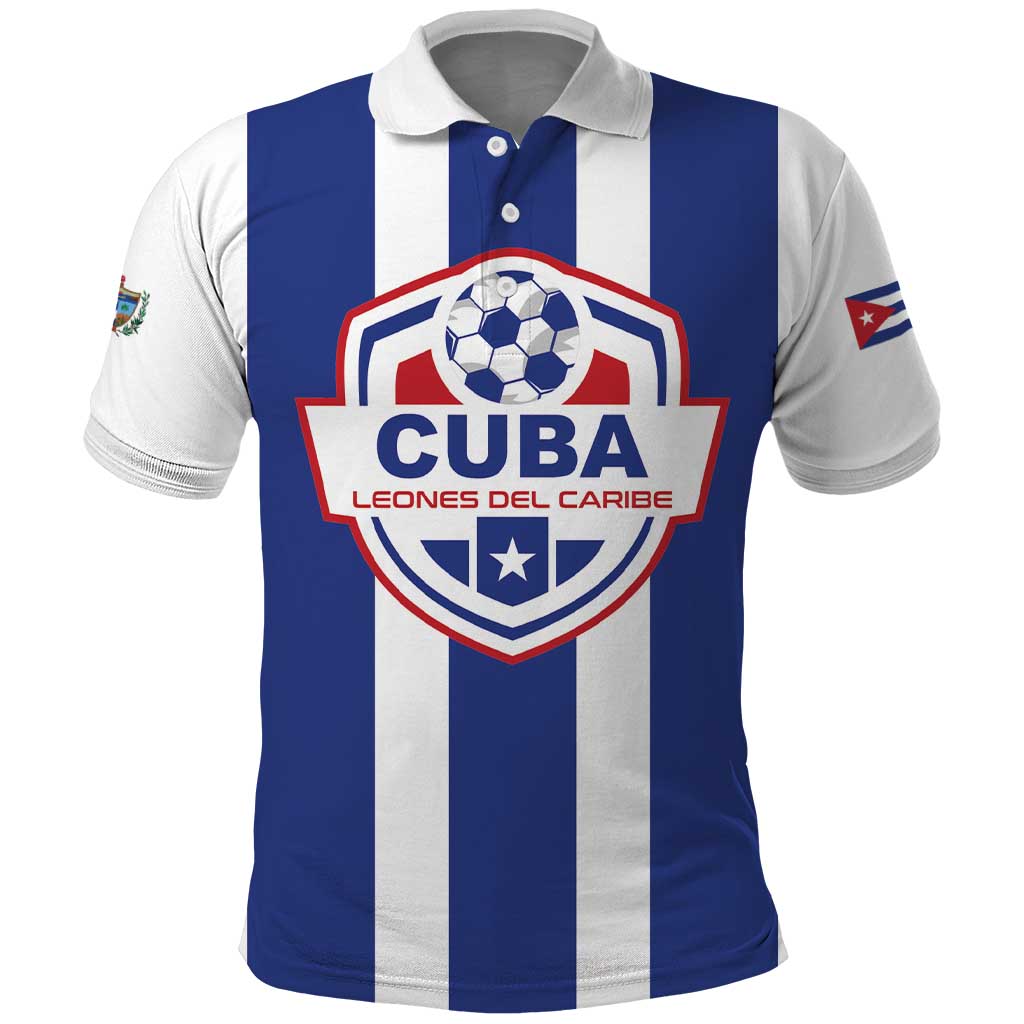 Custom Cuba Football Polo Shirt Los Leones del Caribe
