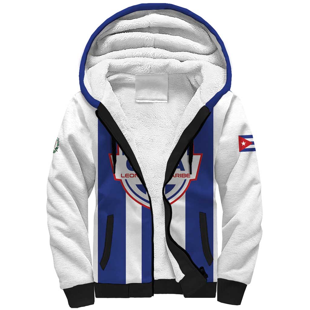 Custom Cuba Football Sherpa Hoodie Los Leones del Caribe