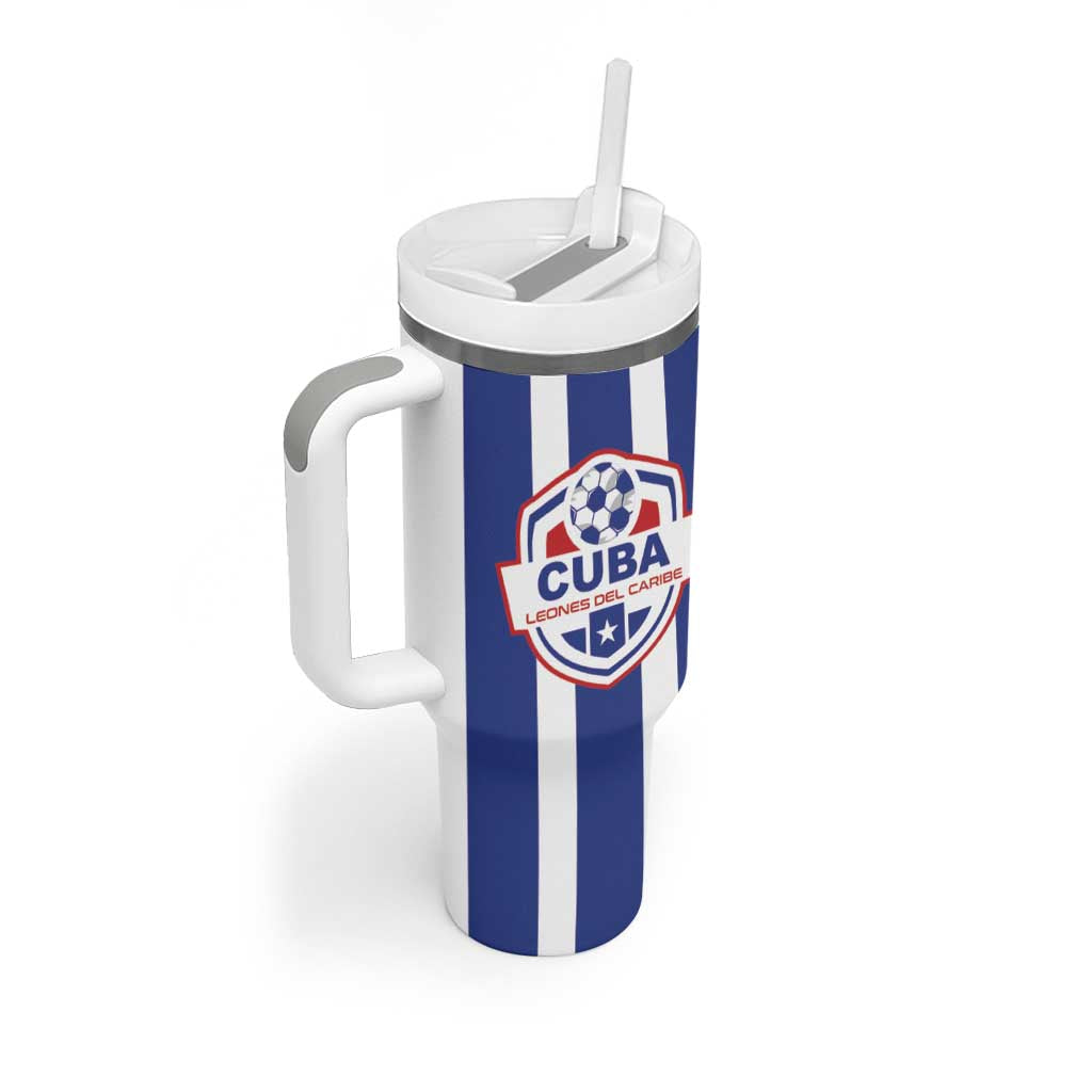 Custom Cuba Football Tumbler With Handle Los Leones del Caribe