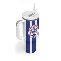 Custom Cuba Football Tumbler With Handle Los Leones del Caribe