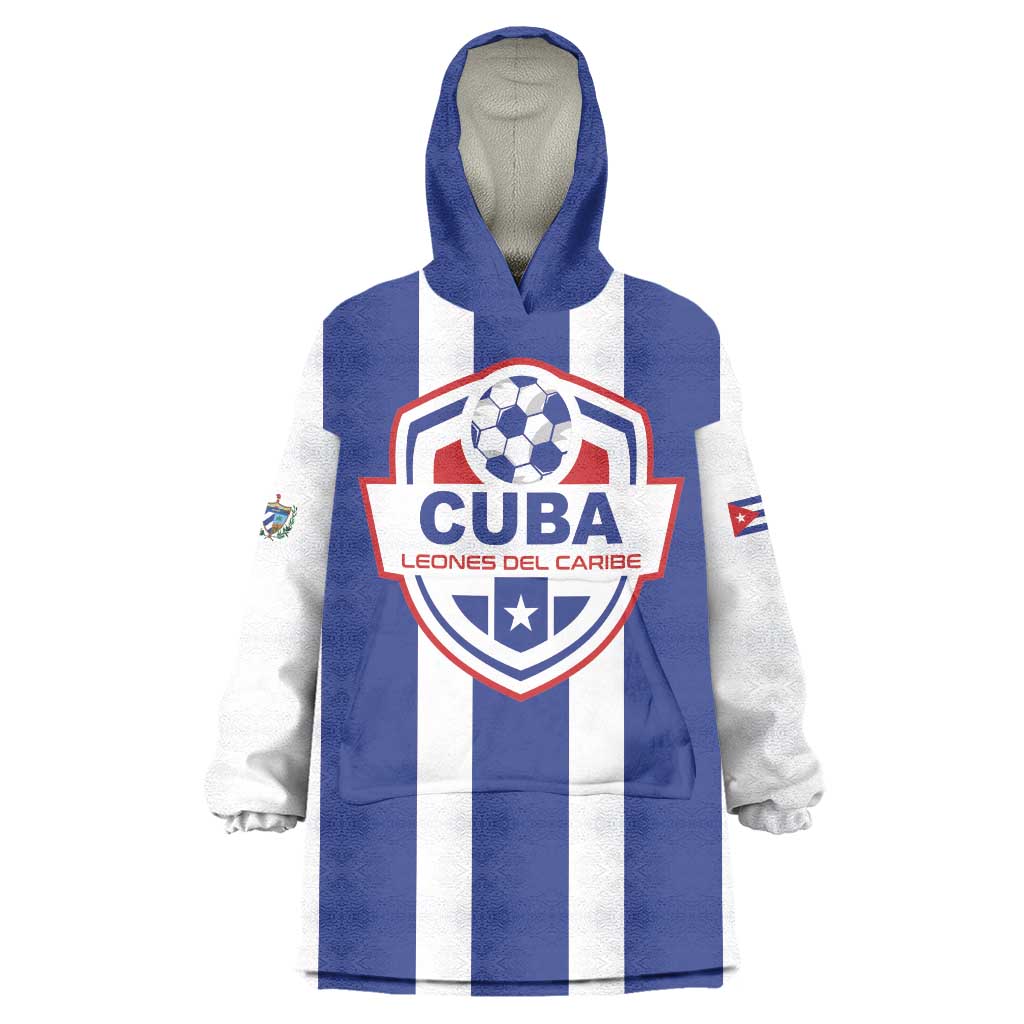 Custom Cuba Football Wearable Blanket Hoodie Los Leones del Caribe