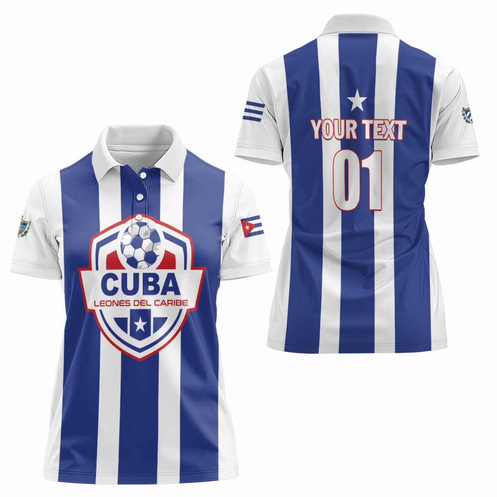 Custom Cuba Football Women Polo Shirt Los Leones del Caribe