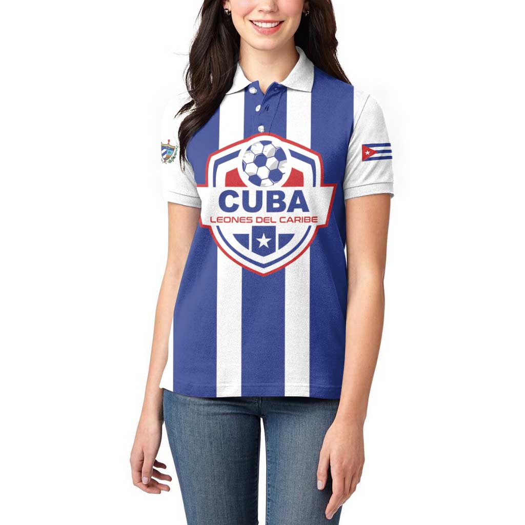 Custom Cuba Football Women Polo Shirt Los Leones del Caribe