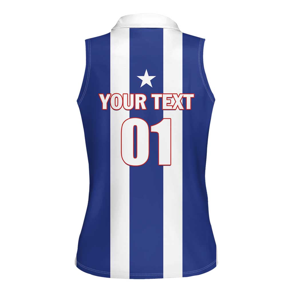 Custom Cuba Football Women Sleeveless Polo Shirt Los Leones del Caribe