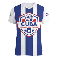 Custom Cuba Football Women V-Neck T-Shirt Los Leones del Caribe