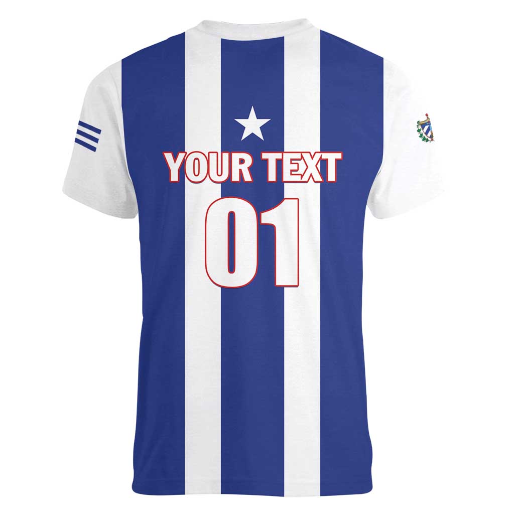 Custom Cuba Football Women V-Neck T-Shirt Los Leones del Caribe