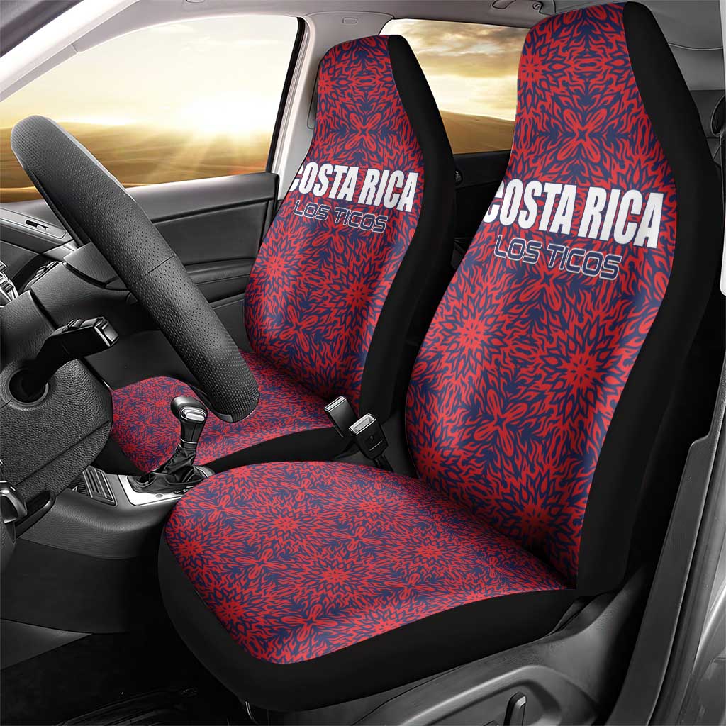 Costa Rica Football Car Seat Cover Los Ticos Unique Pattern