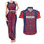 Custom Costa Rica Football Couples Matching Tank Maxi Dress and Hawaiian Shirt Los Ticos Unique Pattern