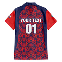 Custom Costa Rica Football Family Matching Long Sleeve Bodycon Dress and Hawaiian Shirt Los Ticos Unique Pattern