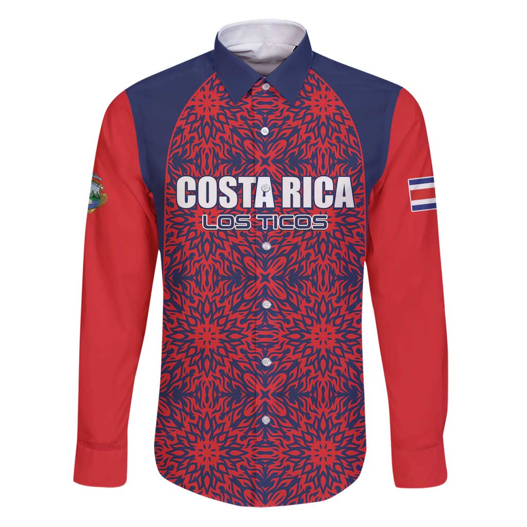 Custom Costa Rica Football Family Matching Puletasi and Hawaiian Shirt Los Ticos Unique Pattern