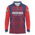 Custom Costa Rica Football Long Sleeve Polo Shirt Los Ticos Unique Pattern