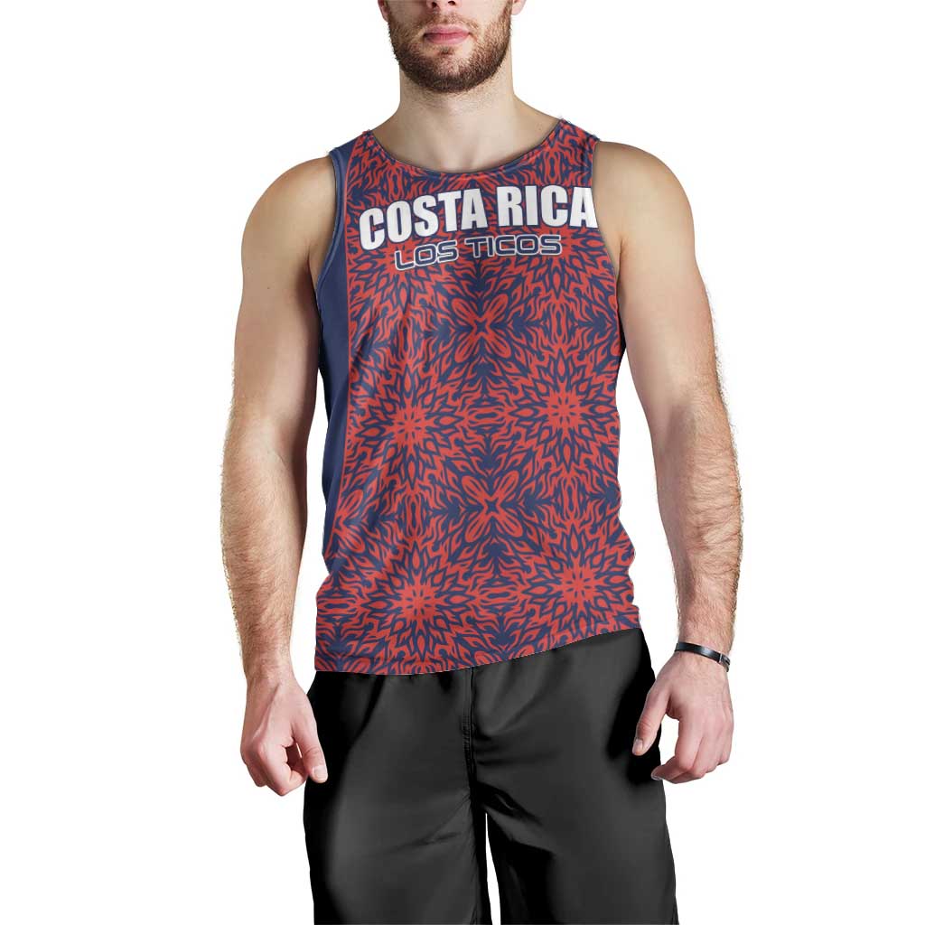 Custom Costa Rica Football Men Tank Top Los Ticos Unique Pattern