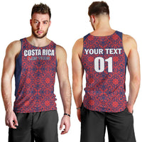 Custom Costa Rica Football Men Tank Top Los Ticos Unique Pattern