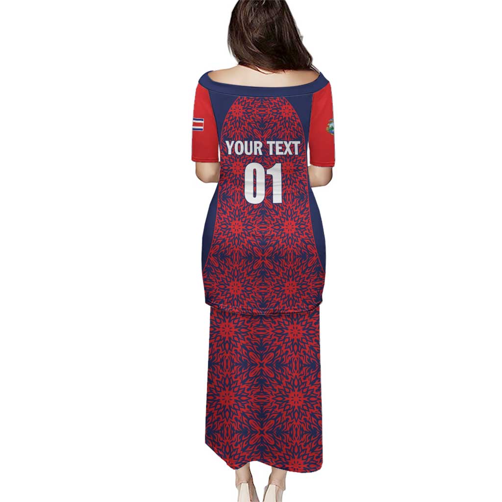 Custom Costa Rica Football Puletasi Los Ticos Unique Pattern