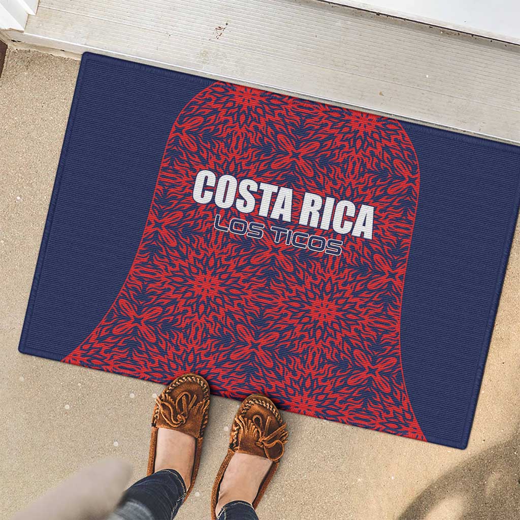 Costa Rica Football Rubber Doormat Los Ticos Unique Pattern