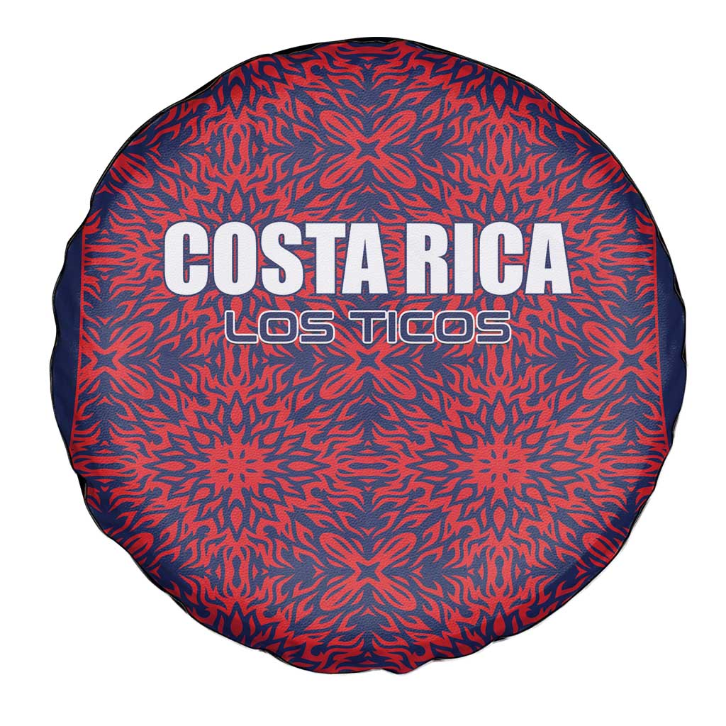 Costa Rica Football Spare Tire Cover Los Ticos Unique Pattern
