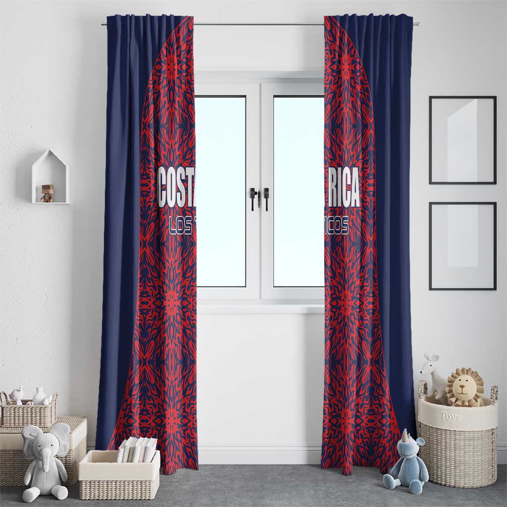 Costa Rica Football Window Curtain Los Ticos Unique Pattern