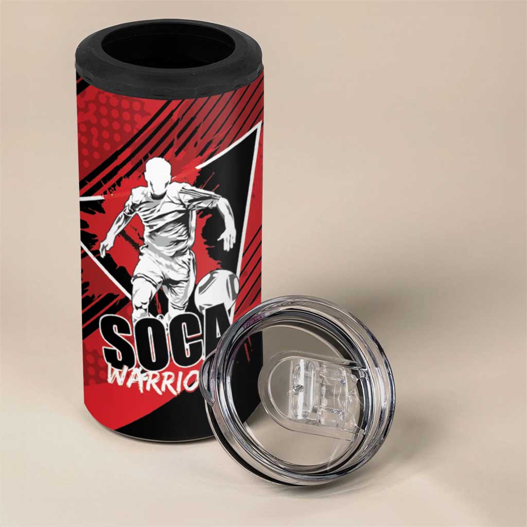 Custom Trinidad and Tobago Football 4 in 1 Can Cooler Tumbler Soca Warriors In My Heart