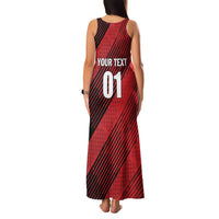 Custom Trinidad and Tobago Football Family Matching Tank Maxi Dress and Hawaiian Shirt Soca Warriors In My Heart