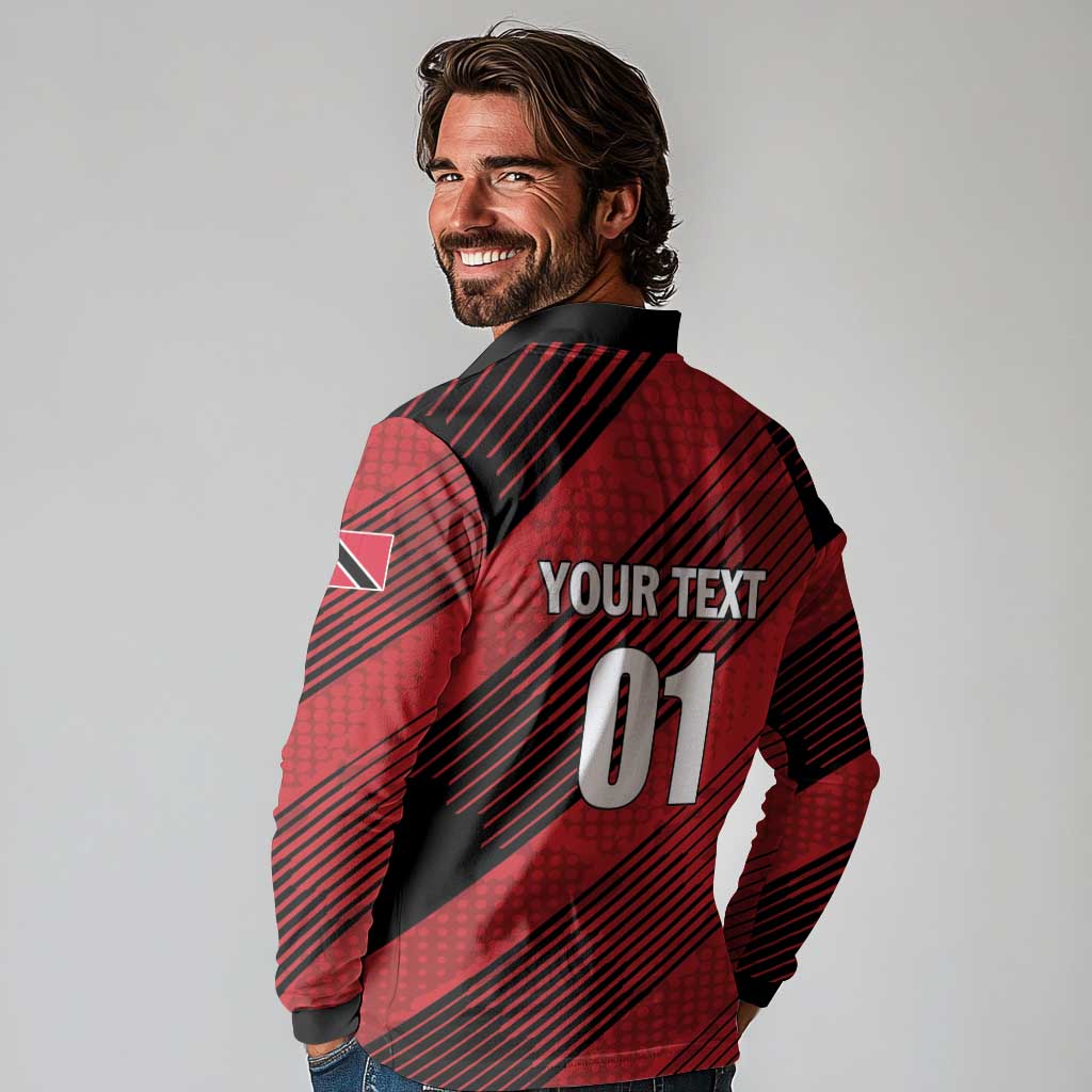 Custom Trinidad and Tobago Football Long Sleeve Polo Shirt Soca Warriors In My Heart